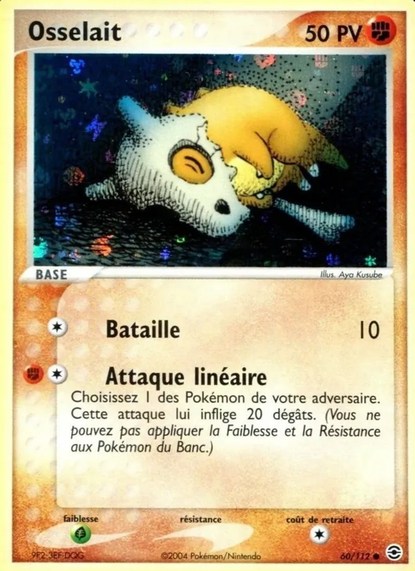 Carte Pokémon Osselait de l'extension EX Rouge Feu & Vert Feuille