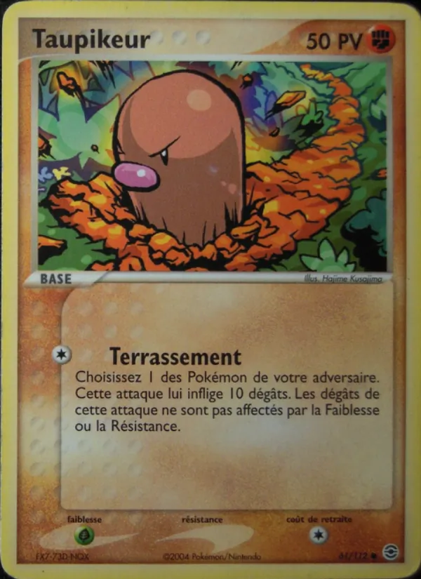 Carte Pokémon Taupikeur de l'extension EX Rouge Feu & Vert Feuille