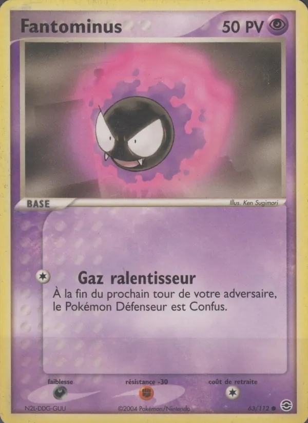 Carte Pokémon Fantominus de l'extension EX Rouge Feu & Vert Feuille