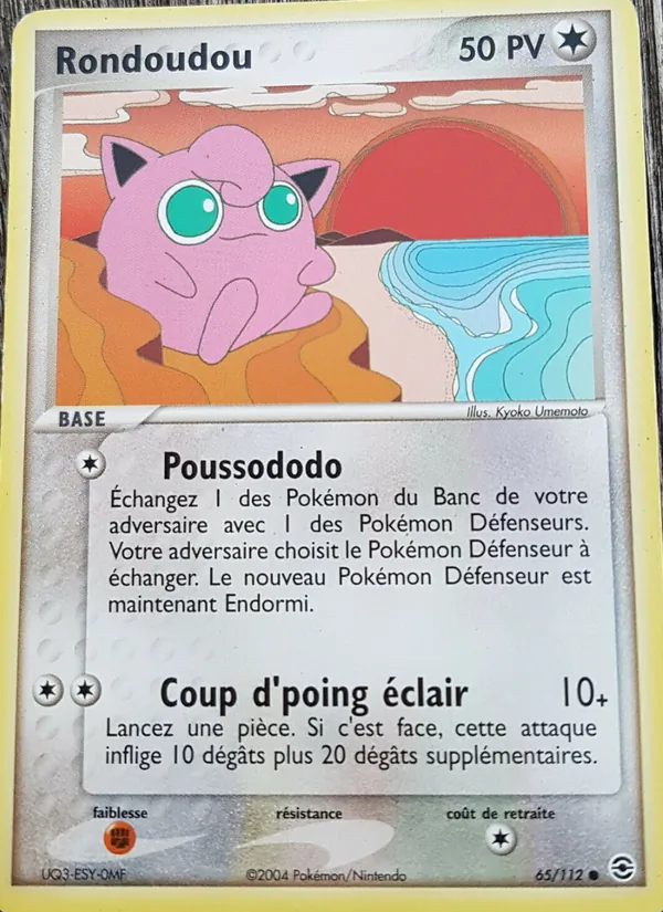 Carte Pokémon Rondoudou de l'extension EX Rouge Feu & Vert Feuille