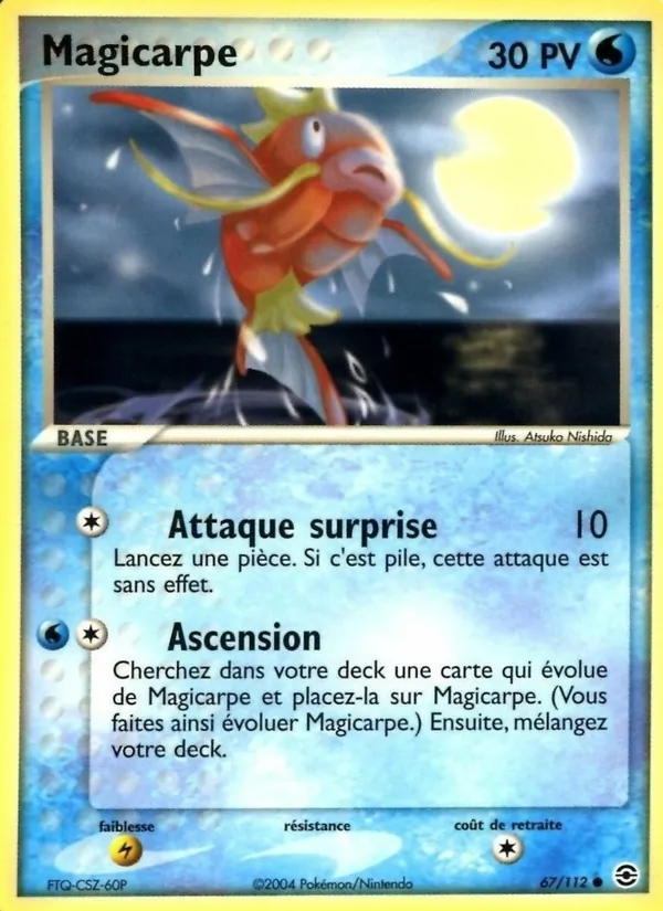 Carte Pokémon Magicarpe de l'extension EX Rouge Feu & Vert Feuille