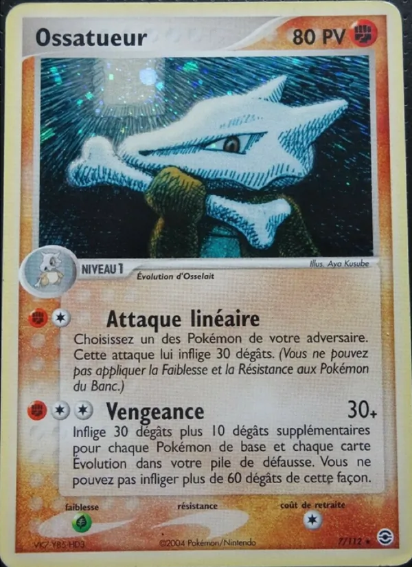 Carte Pokémon Ossatueur de l'extension EX Rouge Feu & Vert Feuille