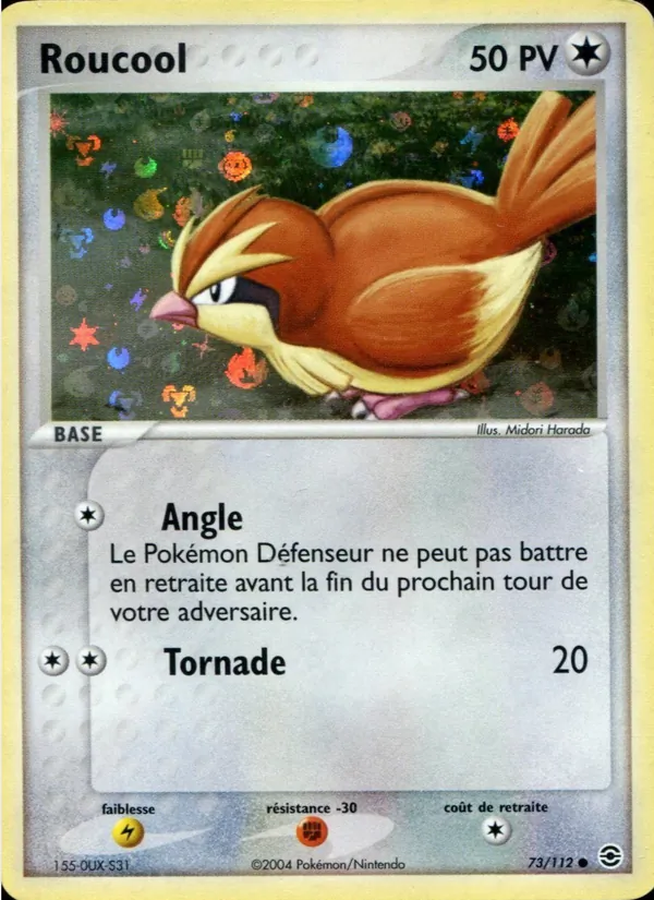 Carte Pokémon Roucool de l'extension EX Rouge Feu & Vert Feuille