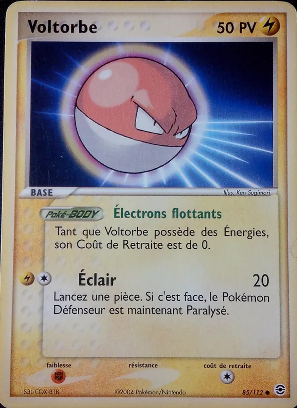 Carte Pokémon Voltorbe de l'extension EX Rouge Feu & Vert Feuille