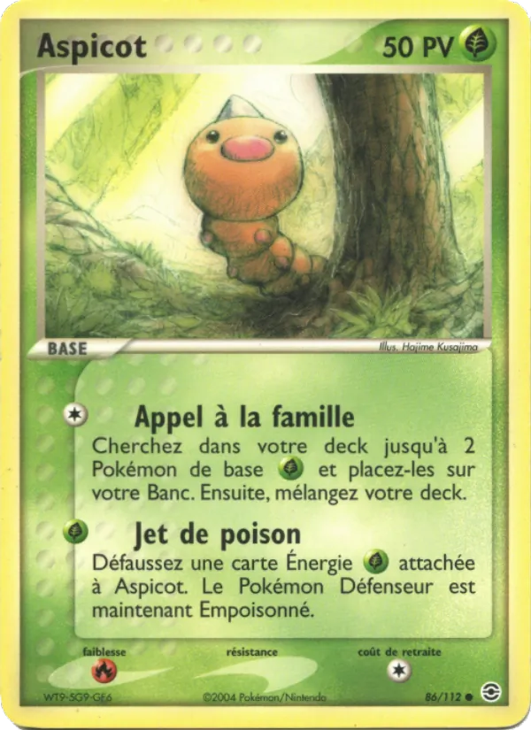 Carte Pokémon Aspicot de l'extension EX Rouge Feu & Vert Feuille