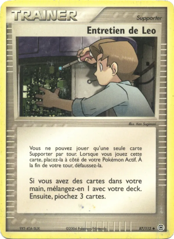 Carte Pokémon Entretien de Leo de l'extension EX Rouge Feu & Vert Feuille