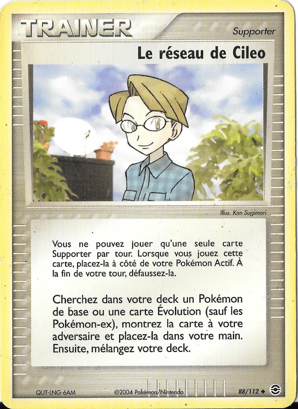 Carte Pokémon Le réseau de Cileo de l'extension EX Rouge Feu & Vert Feuille