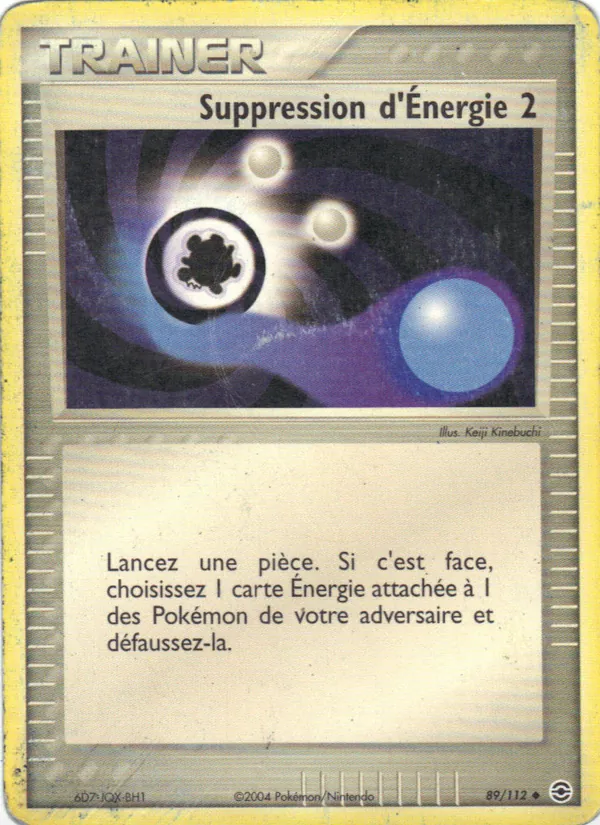 Carte Pokémon Suppression d'Énergie 2 de l'extension EX Rouge Feu & Vert Feuille