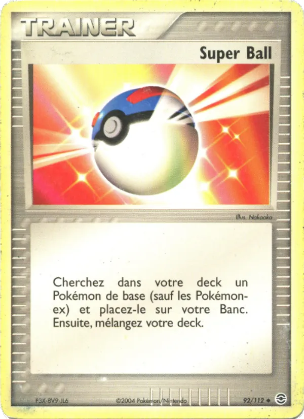 Carte Pokémon Super Ball de l'extension EX Rouge Feu & Vert Feuille