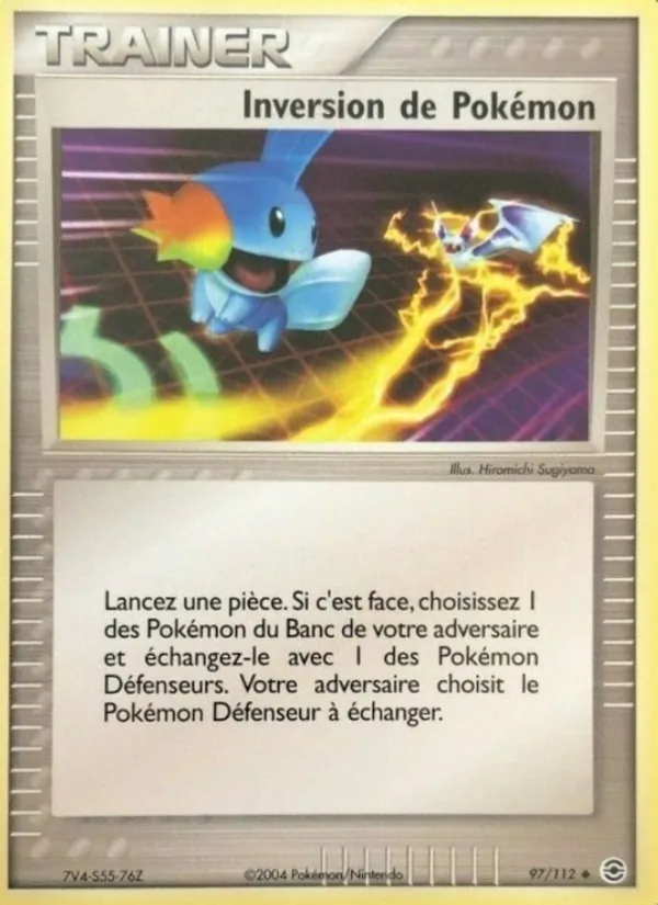 Carte Pokémon Inversion de Pokémon de l'extension EX Rouge Feu & Vert Feuille