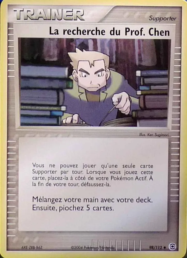 Carte Pokémon La recherche du Prof. Chen de l'extension EX Rouge Feu & Vert Feuille