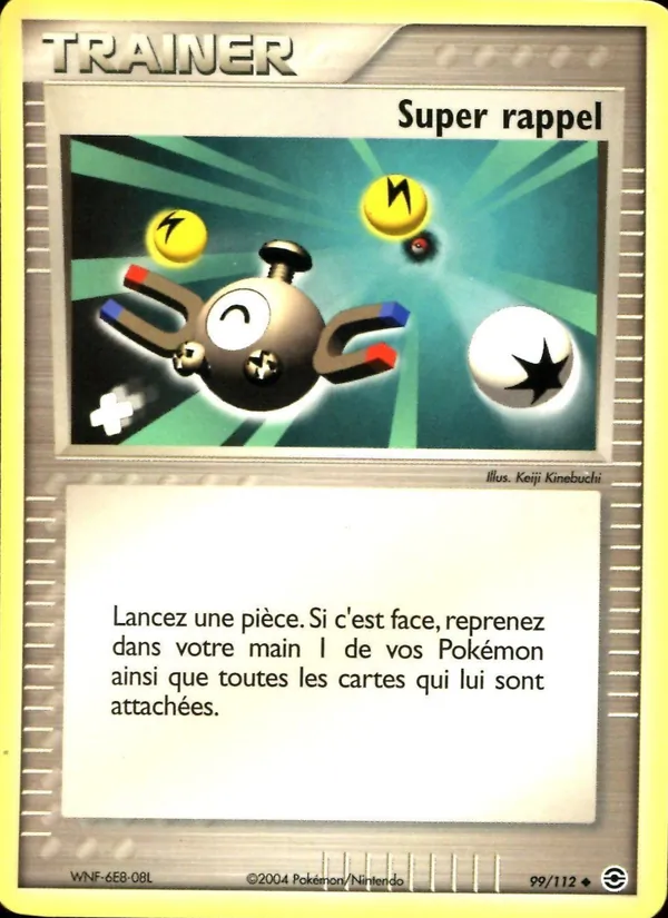 Carte Pokémon Super rappel de l'extension EX Rouge Feu & Vert Feuille