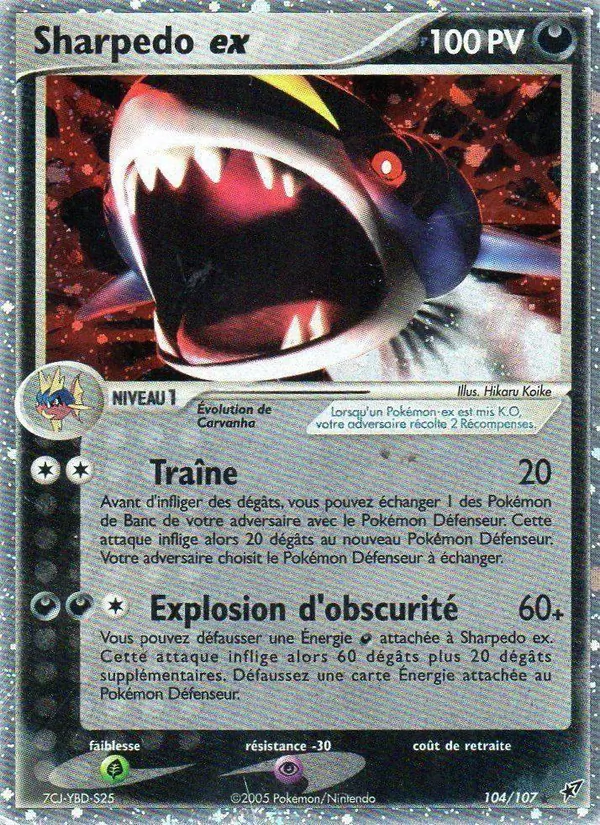 Carte Pokémon Sharpedo ex de l'extension EX Deoxys