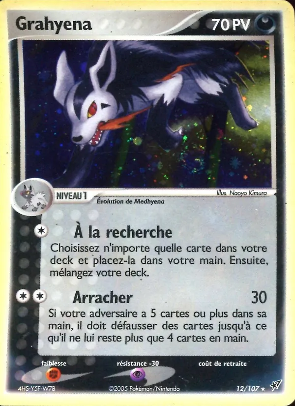 Carte Pokémon Grahyèna de l'extension EX Deoxys
