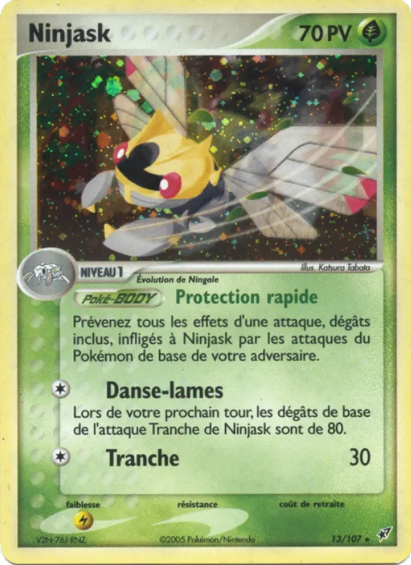 Carte Pokémon Ninjask de l'extension EX Deoxys
