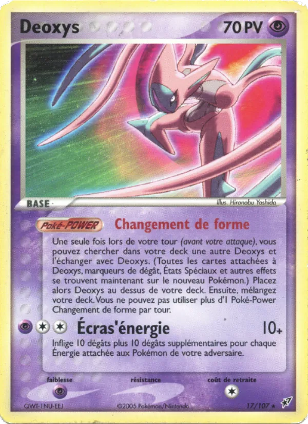Carte Pokémon Deoxys de l'extension EX Deoxys