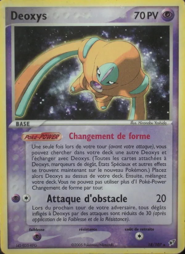 Carte Pokémon Deoxys de l'extension EX Deoxys