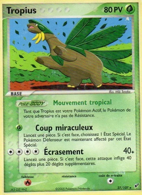 Carte Pokémon Tropius de l'extension EX Deoxys