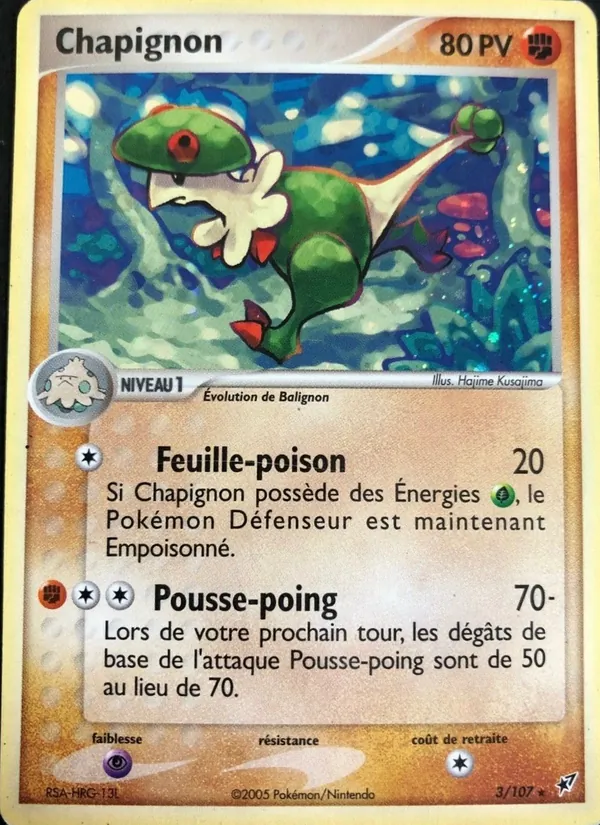 Carte Pokémon Chapignon de l'extension EX Deoxys