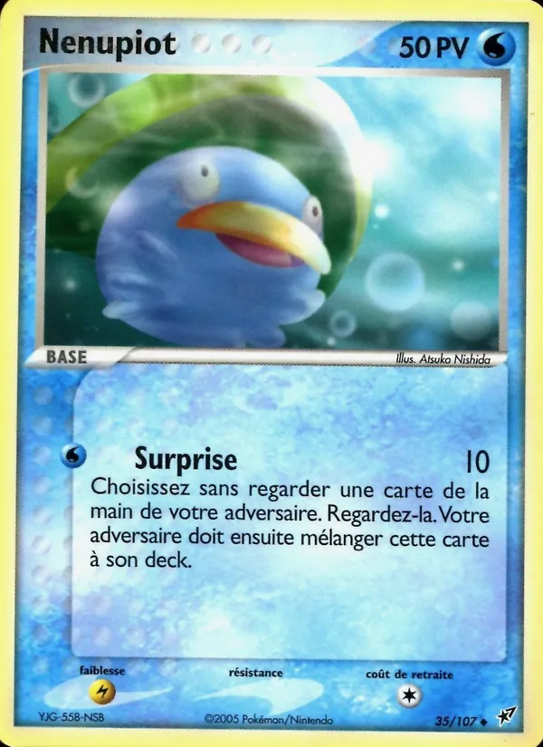 Carte Pokémon Nénupiot de l'extension EX Deoxys
