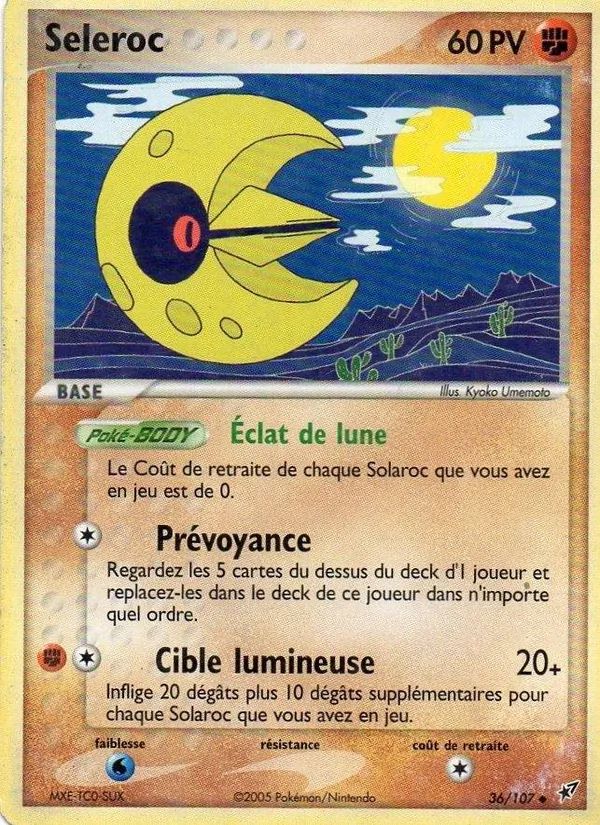 Carte Pokémon Séléroc de l'extension EX Deoxys