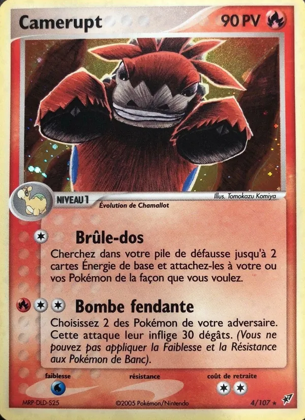 Carte Pokémon Camérupt de l'extension EX Deoxys