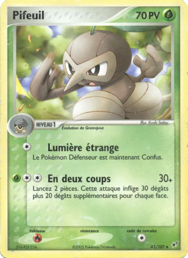 Carte Pokémon Pifeuil de l'extension EX Deoxys