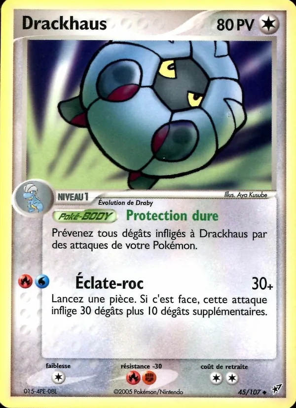 Carte Pokémon Drackhaus de l'extension EX Deoxys