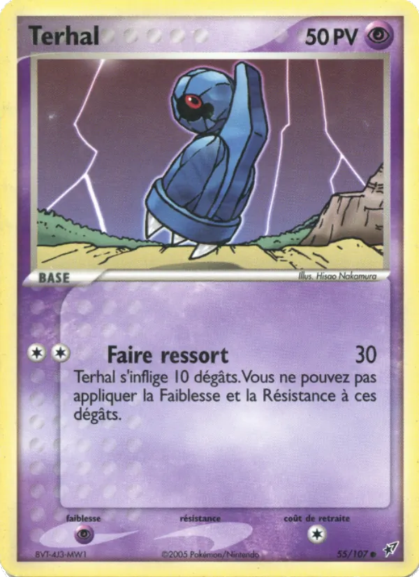 Carte Pokémon Terhal de l'extension EX Deoxys