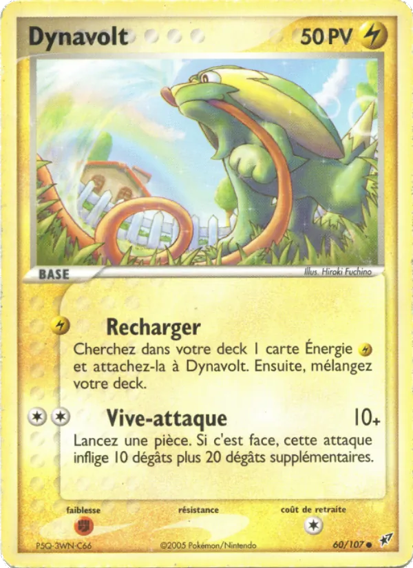 Carte Pokémon Dynavolt de l'extension EX Deoxys