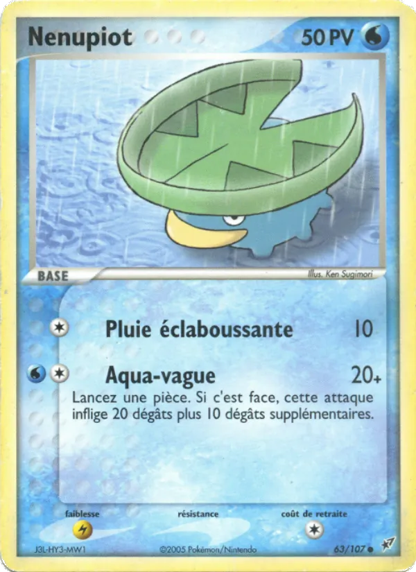 Carte Pokémon Nénupiot de l'extension EX Deoxys