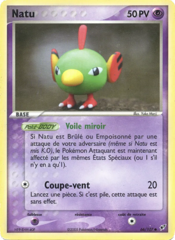 Carte Pokémon Natu de l'extension EX Deoxys