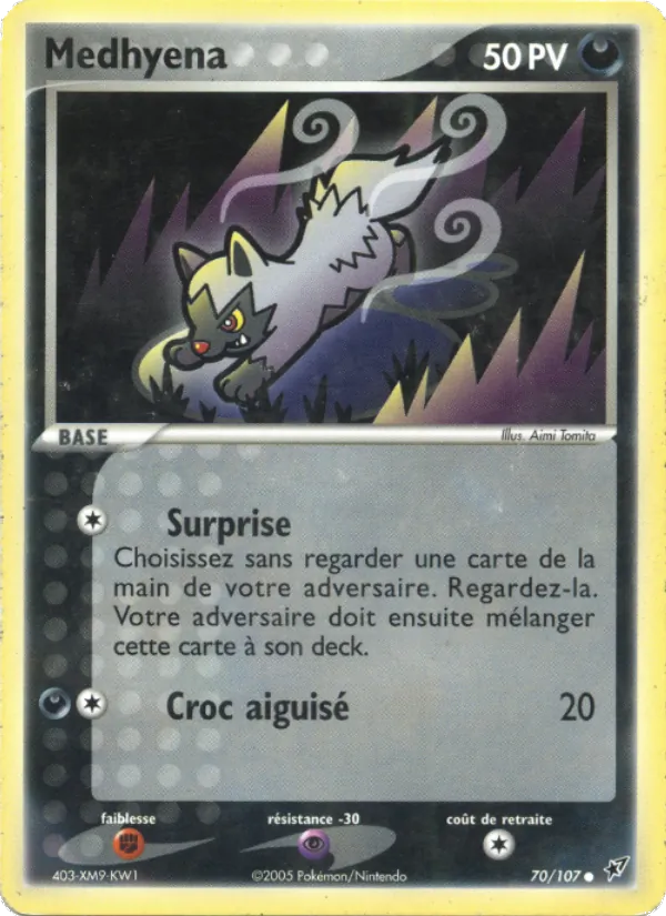 Carte Pokémon Medhyena de l'extension EX Deoxys