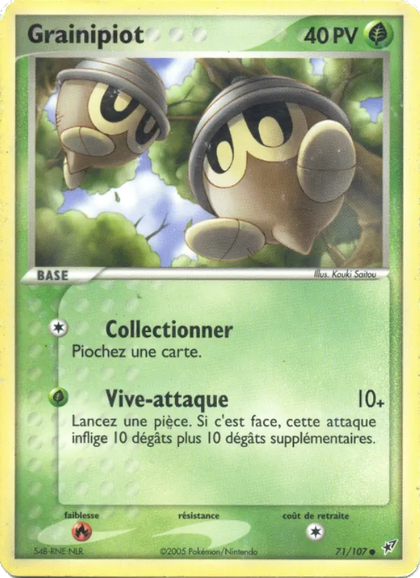 Carte Pokémon Grainipiot de l'extension EX Deoxys