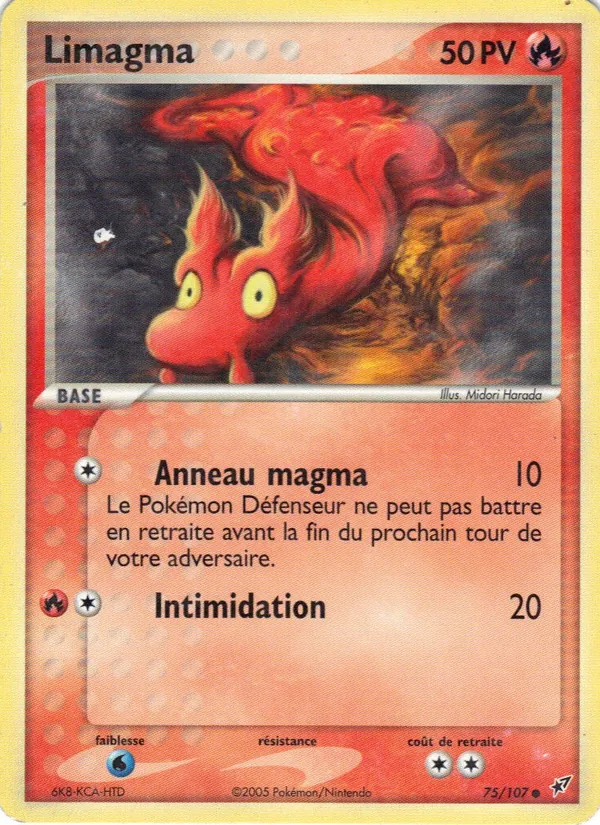 Carte Pokémon Limagma de l'extension EX Deoxys