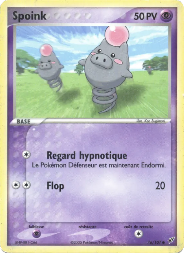 Carte Pokémon Spoink de l'extension EX Deoxys