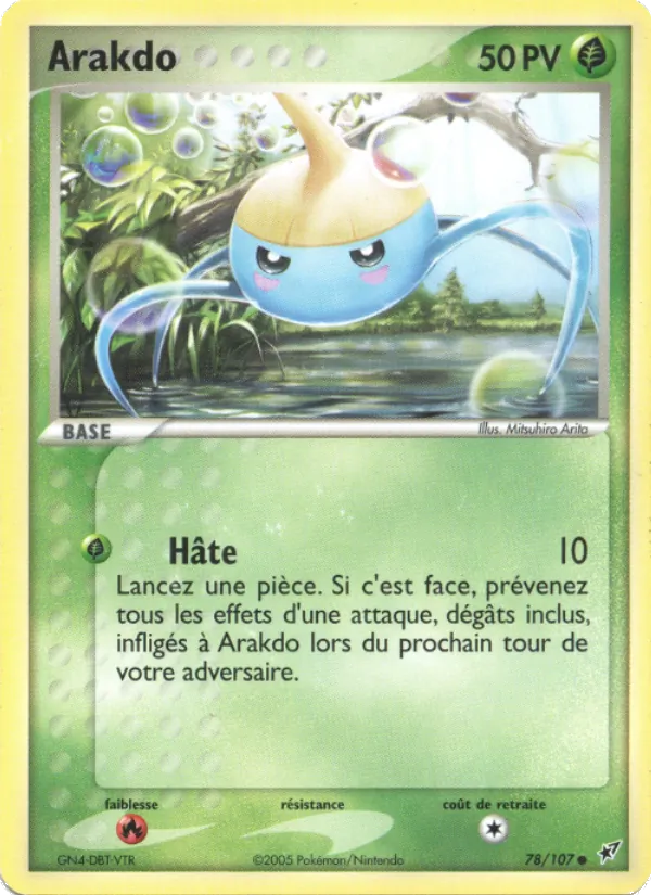 Carte Pokémon Arakdo de l'extension EX Deoxys