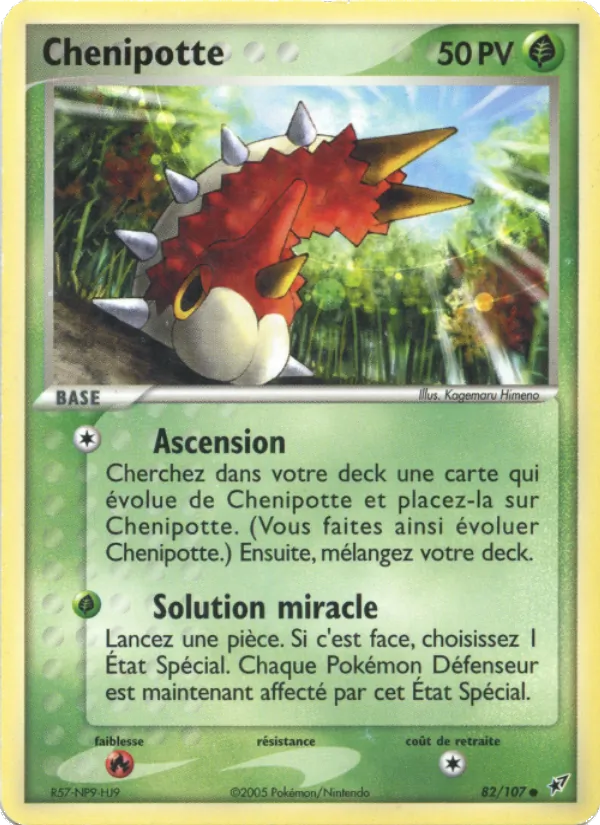 Carte Pokémon Chenipotte de l'extension EX Deoxys
