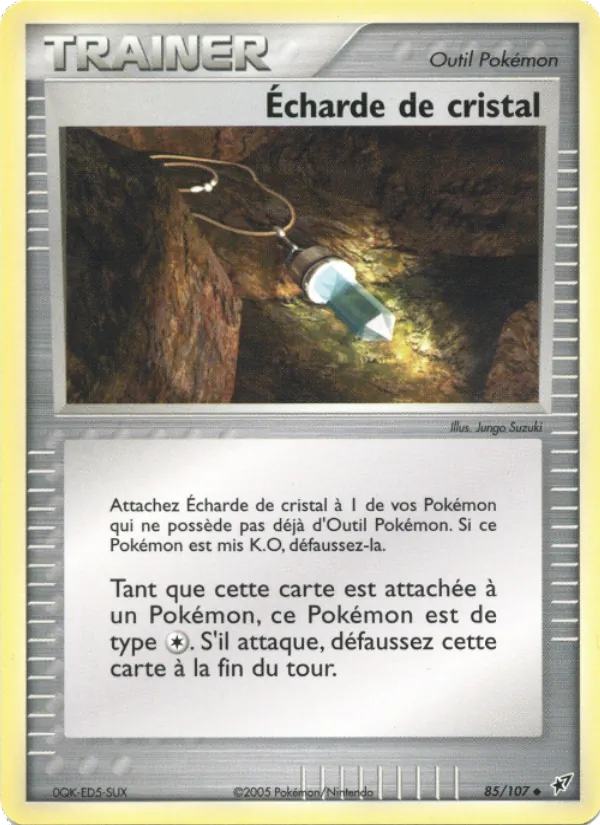 Carte Pokémon Écharde de cristal de l'extension EX Deoxys