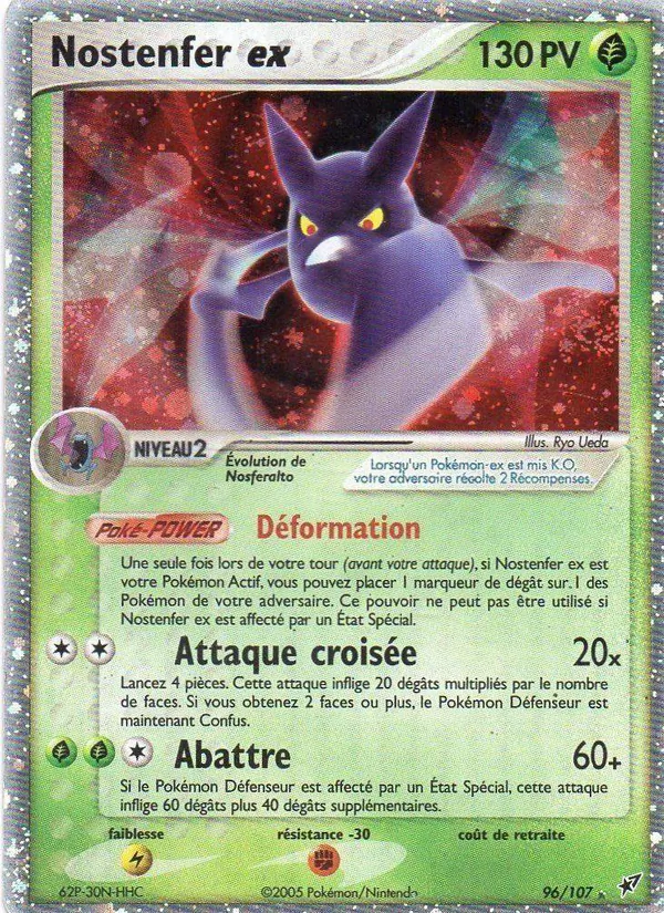 Carte Pokémon Nostenfer ex de l'extension EX Deoxys