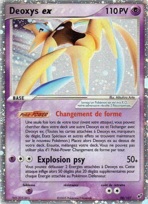 Carte Pokémon Deoxys ex de l'extension EX Deoxys