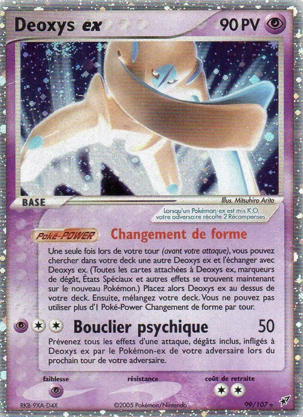 Carte Pokémon Deoxys ex de l'extension EX Deoxys