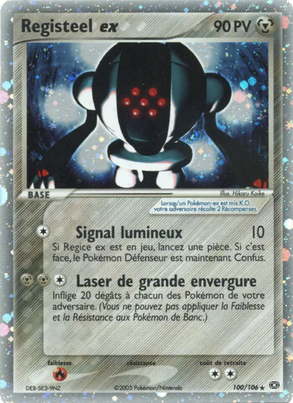 Carte Pokémon Registeel ex de l'extension EX Émeraude