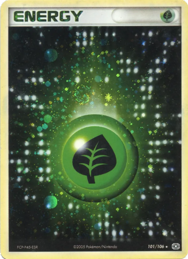 Carte Pokémon Énergie Plante de l'extension EX Émeraude