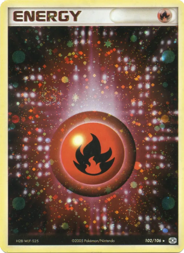 Carte Pokémon Énergie Feu de l'extension EX Émeraude