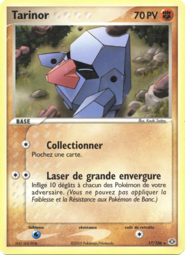 Carte Pokémon Tarinor de l'extension EX Émeraude
