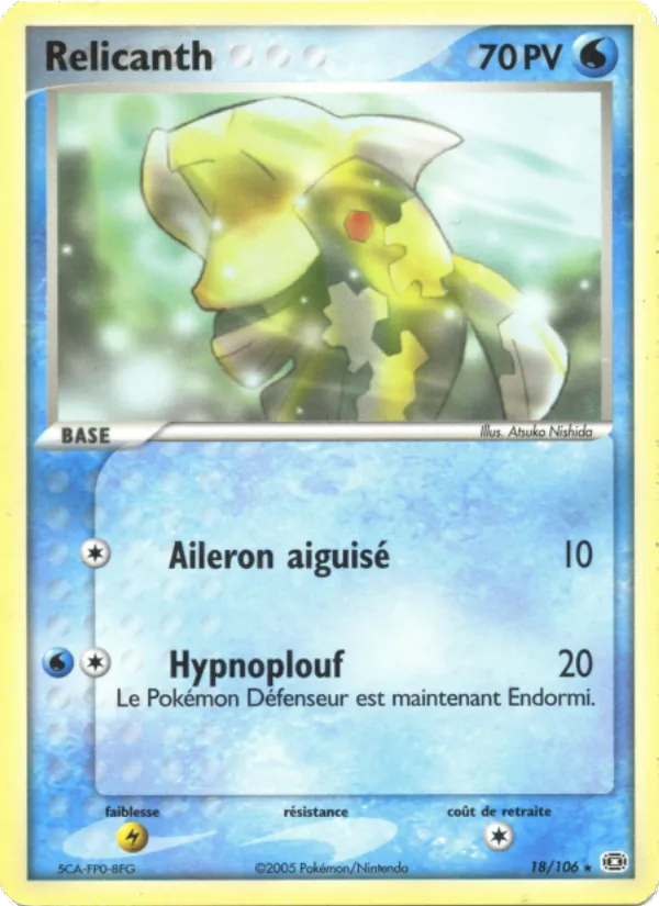 Carte Pokémon Relicanth de l'extension EX Émeraude