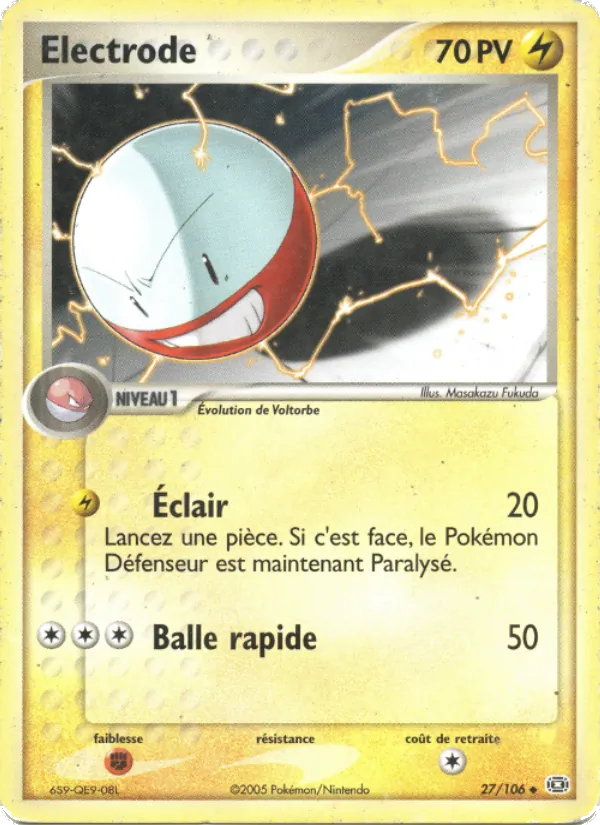 Carte Pokémon Électrode de l'extension EX Émeraude