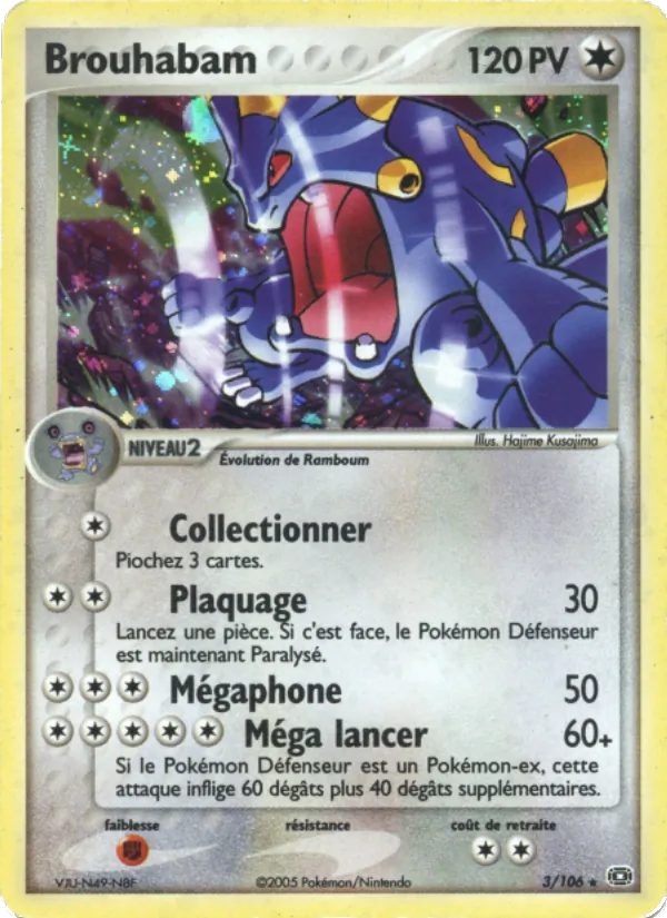 Carte Pokémon Brouhabam de l'extension EX Émeraude
