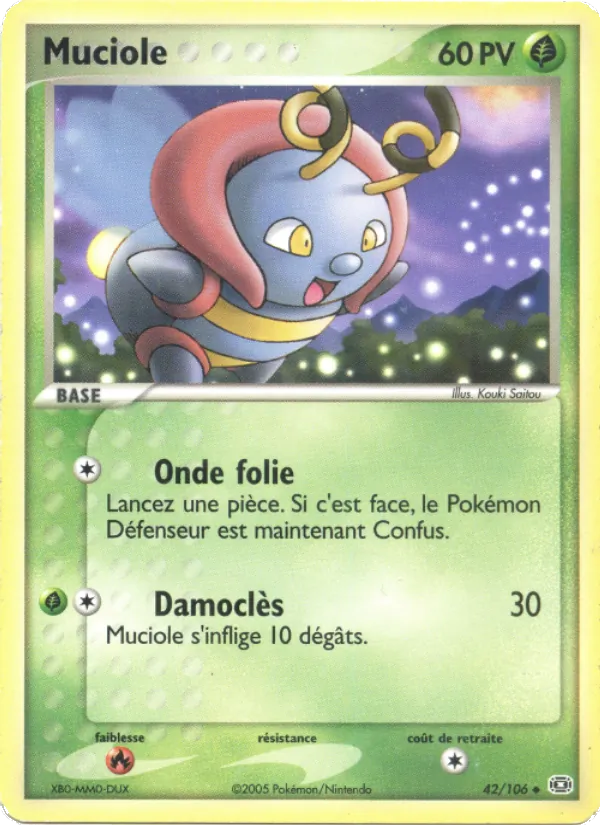 Carte Pokémon Muciole de l'extension EX Émeraude
